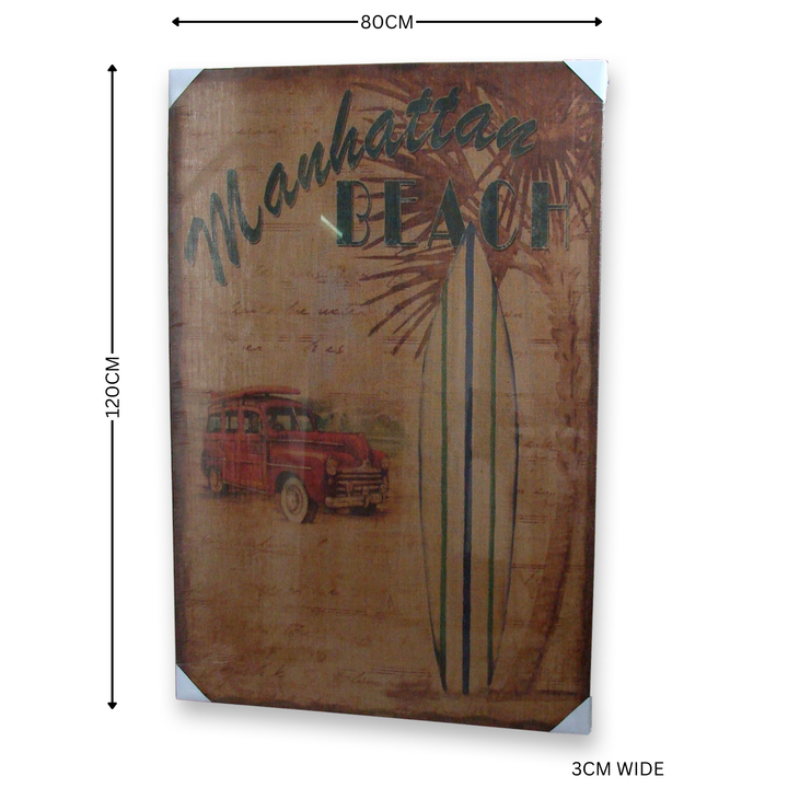 Print - Jute Framed Manhatten Beach