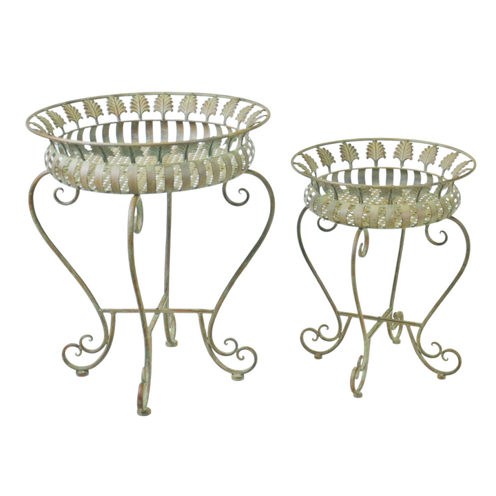 Plant Stand - Set of 2 Antique Bronze Verdi finish