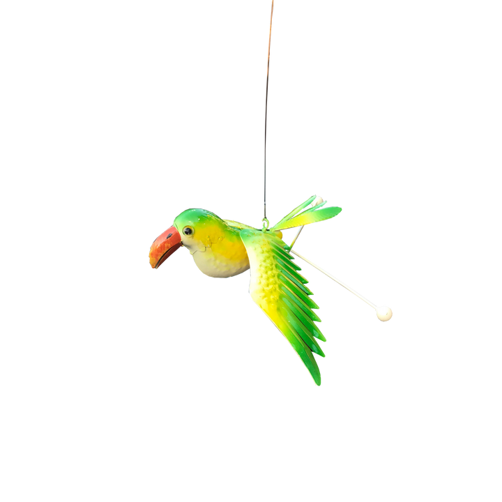 Garden Stake - Fishing Rod Green Bird