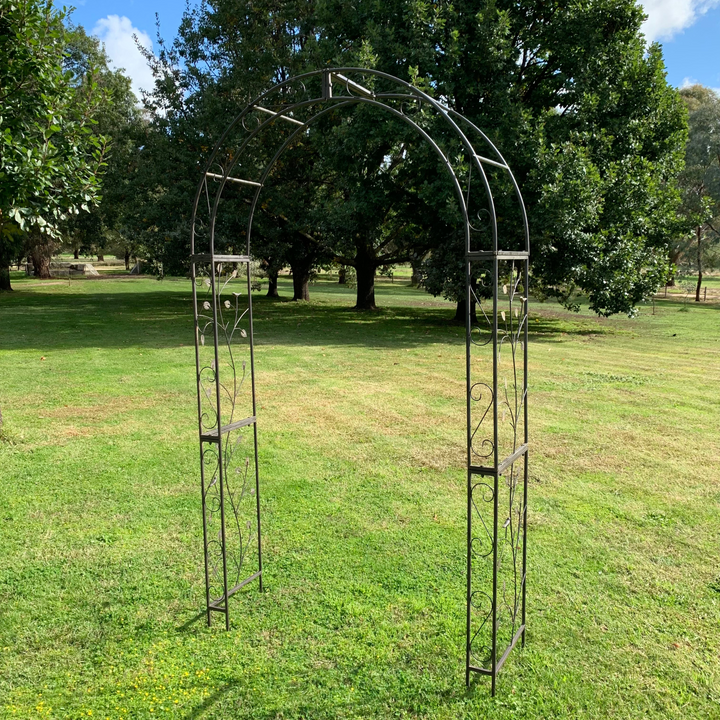 Garden Arch - Round Black/Brown