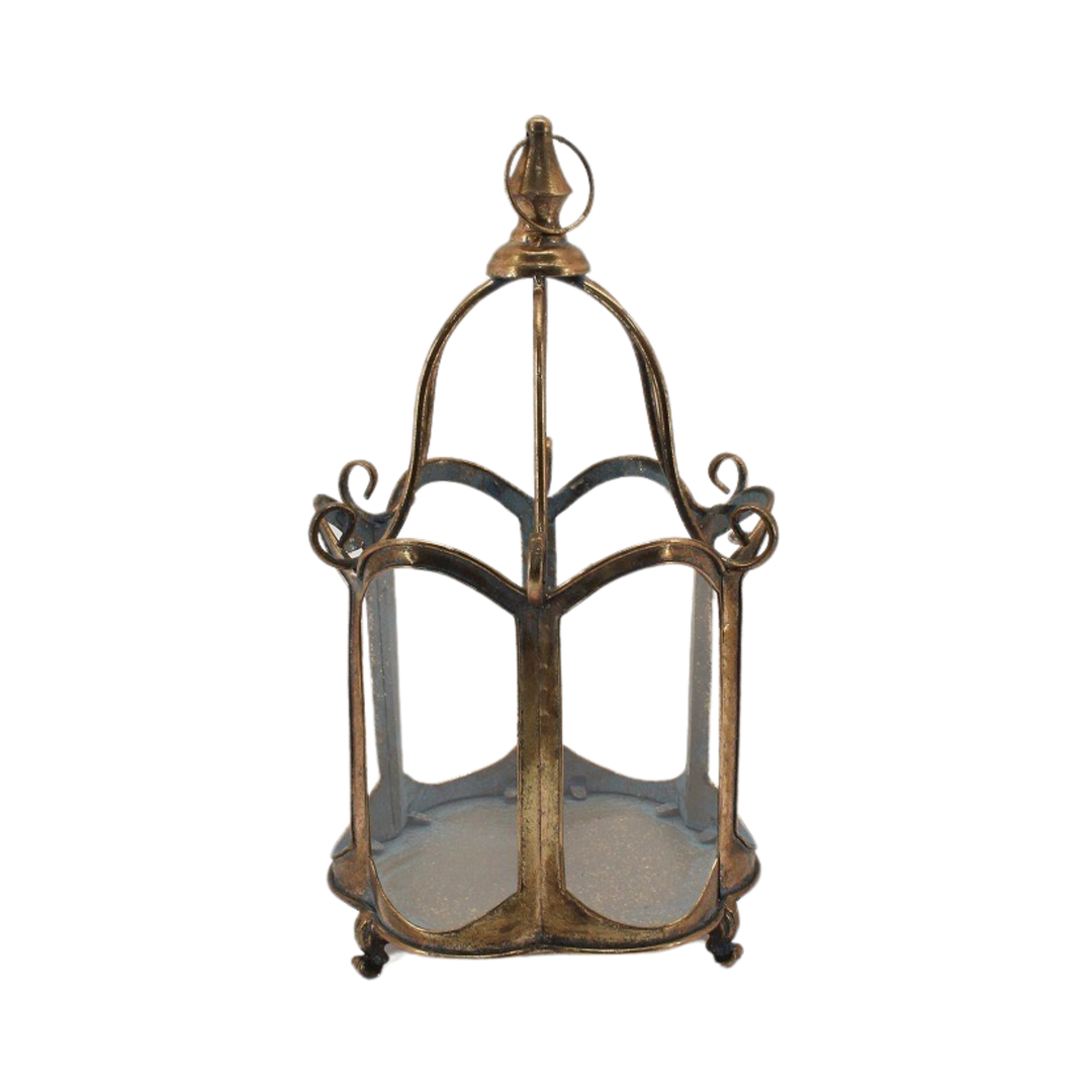 Metal Lantern with Glass