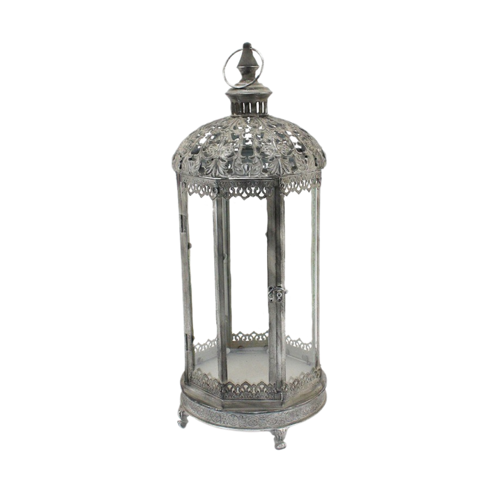 Metal Lantern with Glass - Acacia