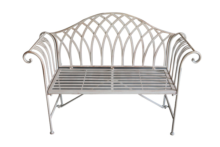 Garden Bench - Harper Distressed Cream