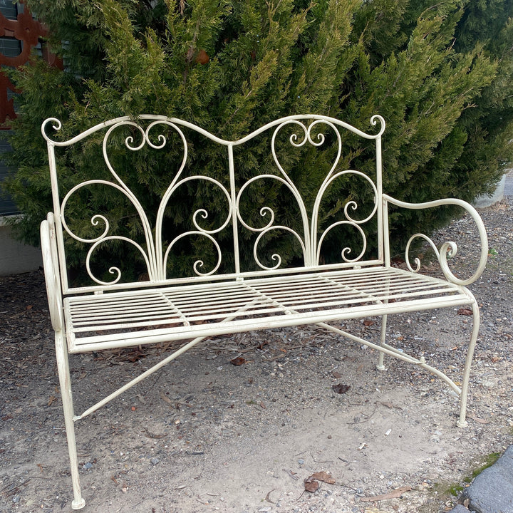 Garden Bench - Adele Metal Cream Brush
