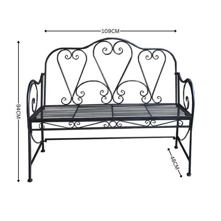 Garden Bench - Bella Black