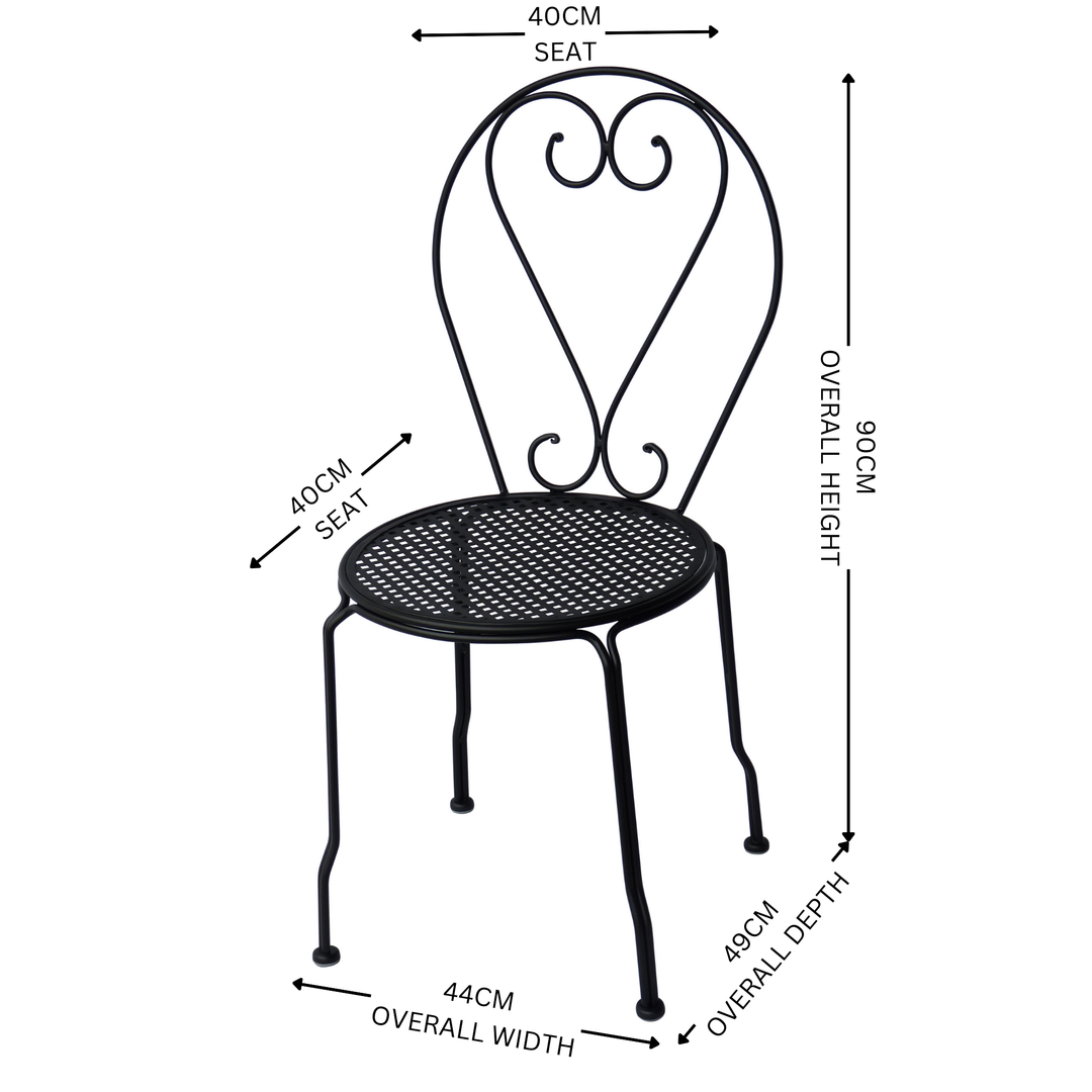 Chairs - Bella without arms Black LIMITED STOCKS!