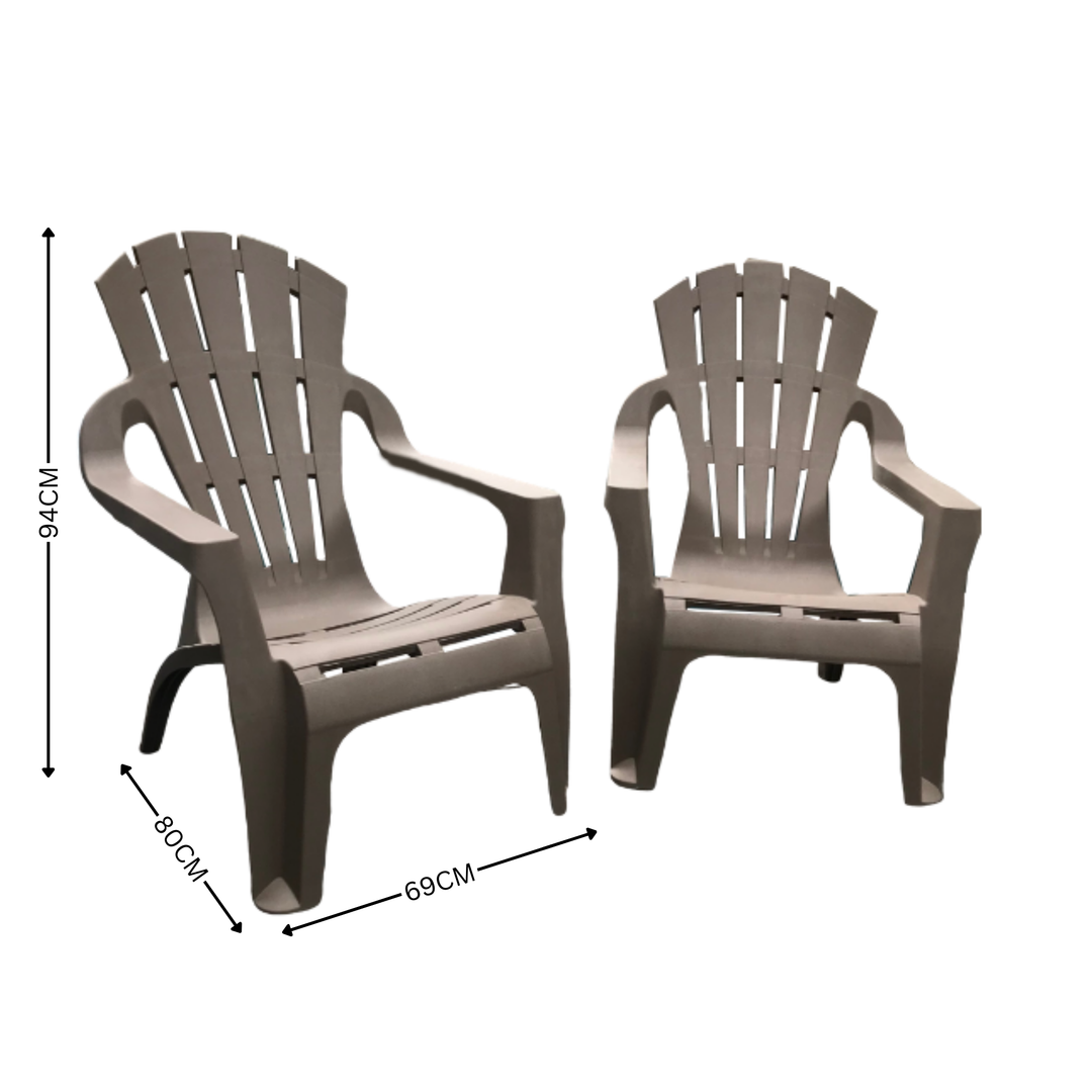 Chairs - Italia Taupe Replica Adirondack