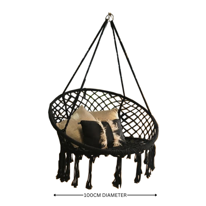 Chairs - Macrame Hanging Black