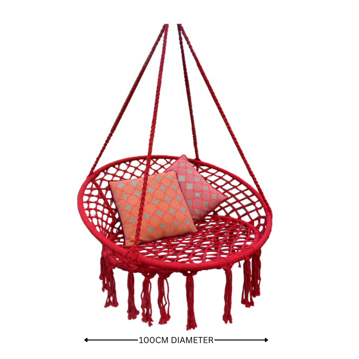 Chairs - Macrame Hanging Raspberry