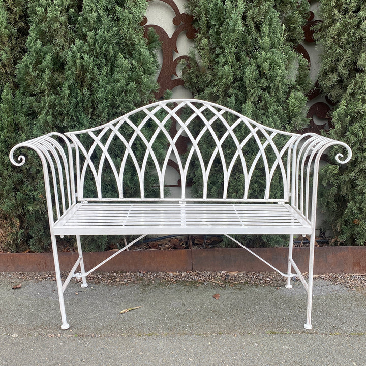 Garden Bench - Harper Distressed Cream