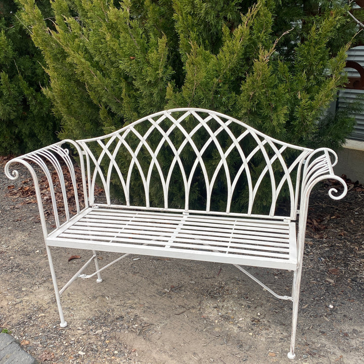 Garden Bench - Harper Distressed Cream