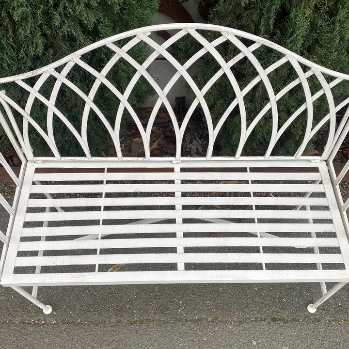Garden Bench - Harper Distressed Cream