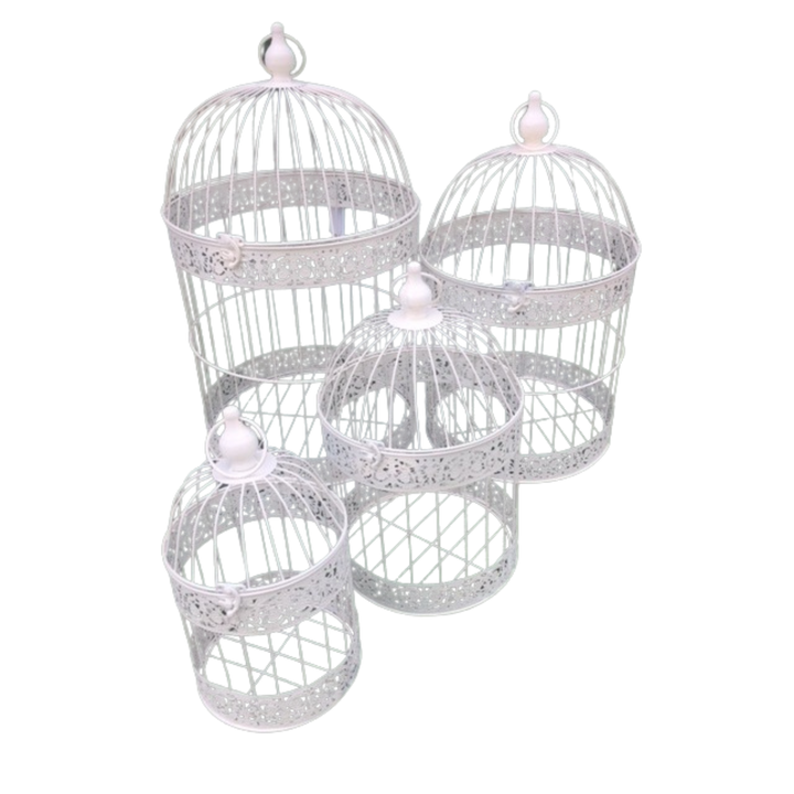 Bird Cage - Round Set 4 Cream