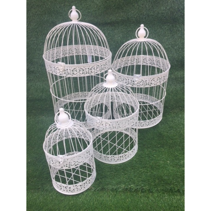 Bird Cage - Round Set 4 Cream