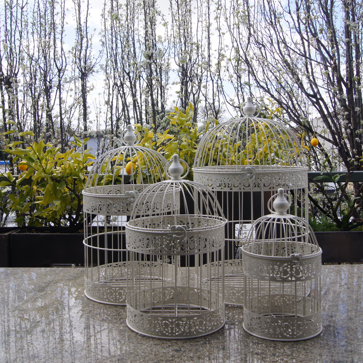 Bird Cage - Round Set 4 Cream