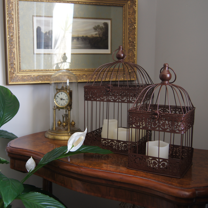 Bird Cage - Square set 4 Rust
