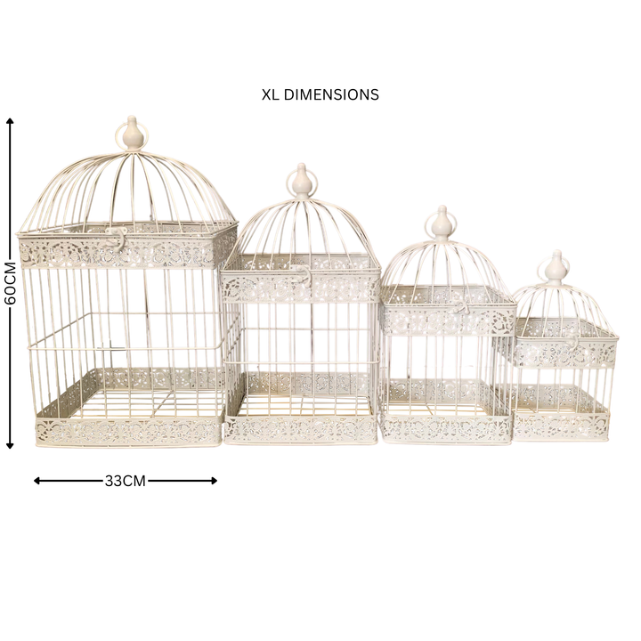 Bird Cage - Square Set 4 Cream