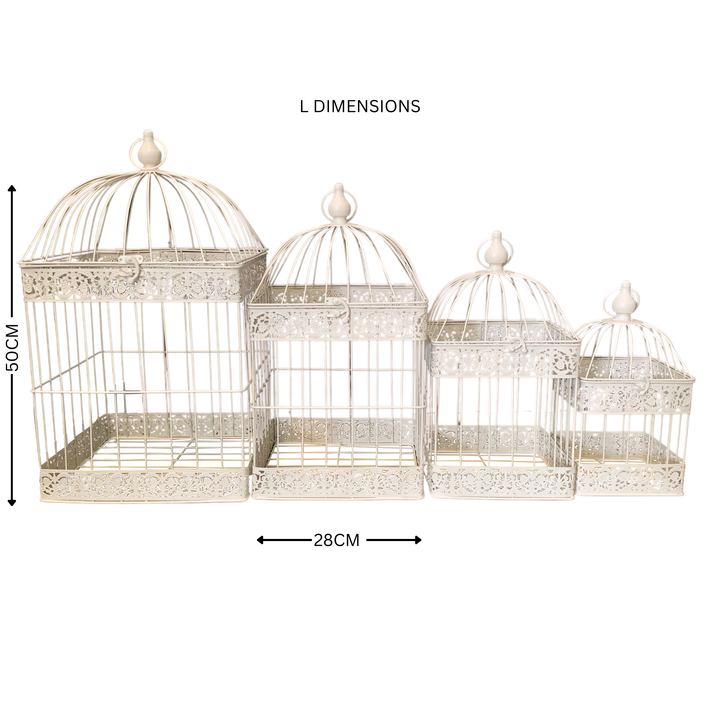 Bird Cage - Square Set 4 Cream