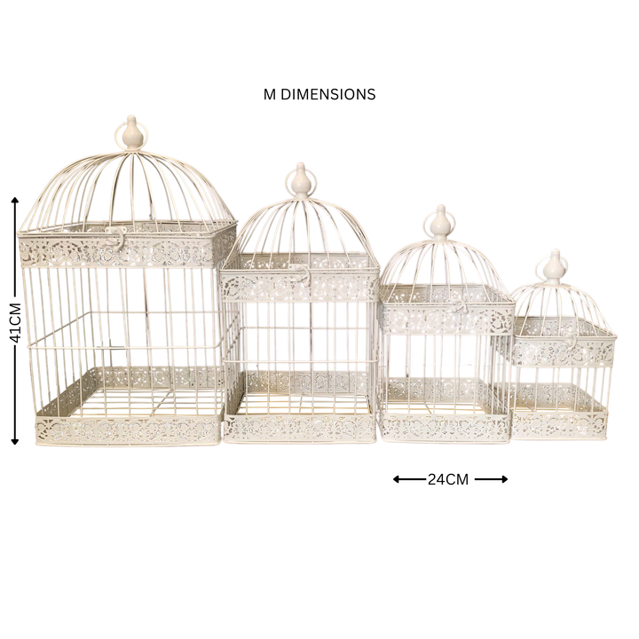 Bird Cage - Square Set 4 Cream