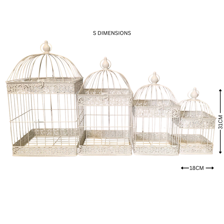 Bird Cage - Square Set 4 Cream