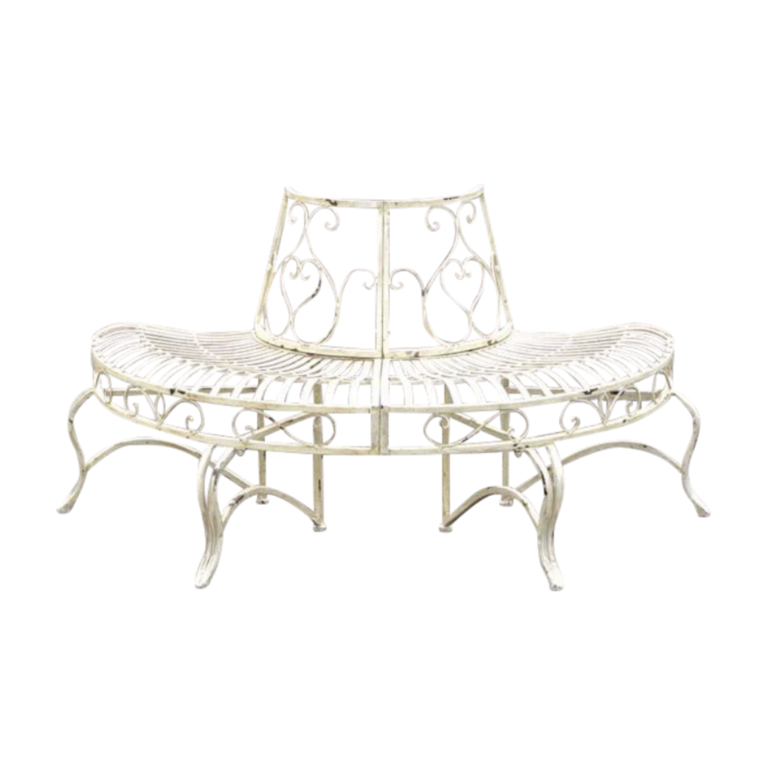 Tree Surround - Half Distressed Antique White