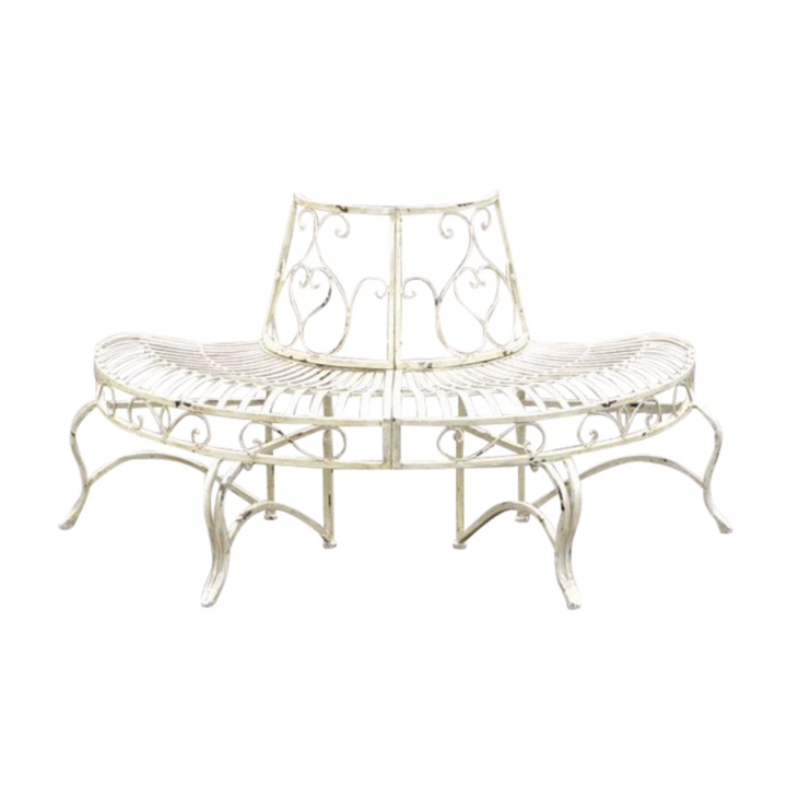 Tree Surround - Half Distressed Antique White