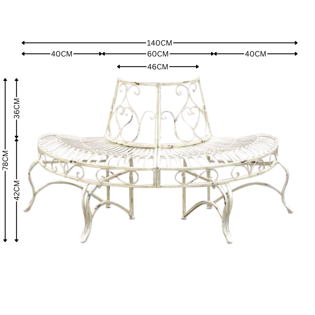 Tree Surround - Half Distressed Antique White