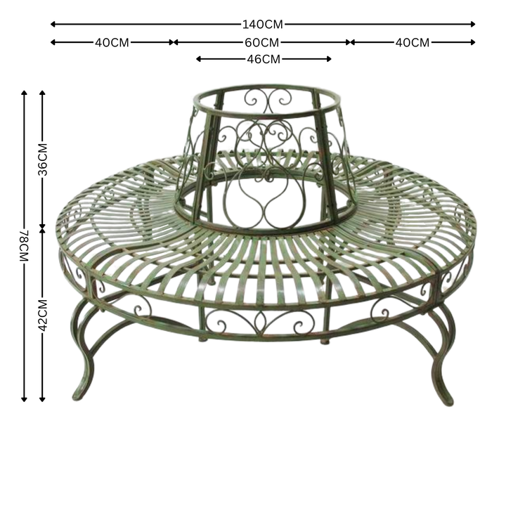 Tree Surround - Full Distressed Antique Green