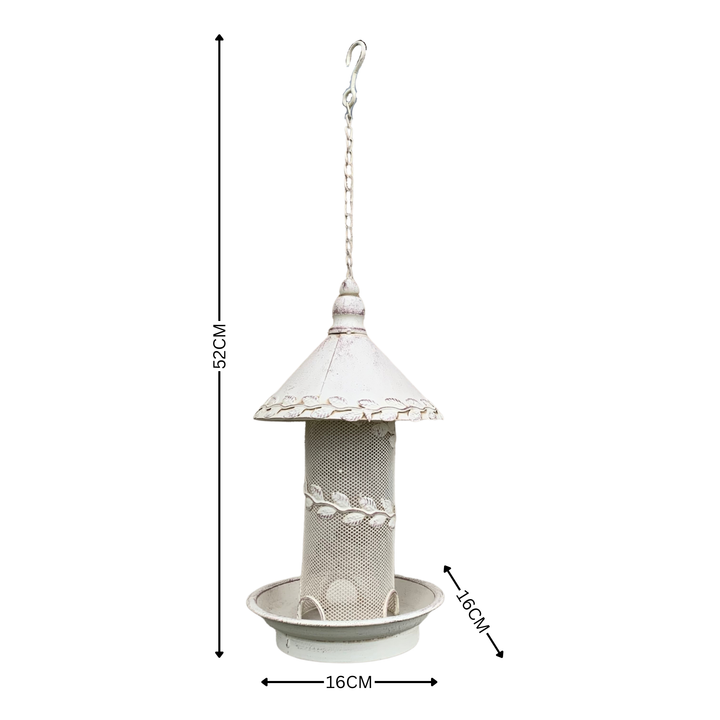 Bird feeder - Hanging Antique White