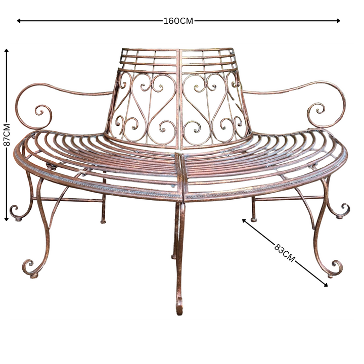 Tree Surround - Half Decorative Copper/Blue-Black