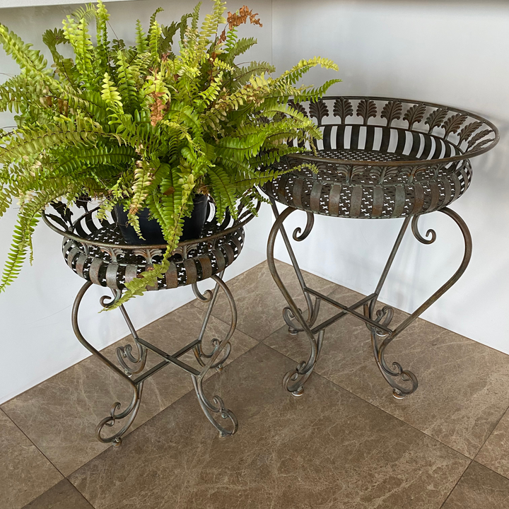 Plant Stand - Set of 2 Antique Bronze Verdi finish