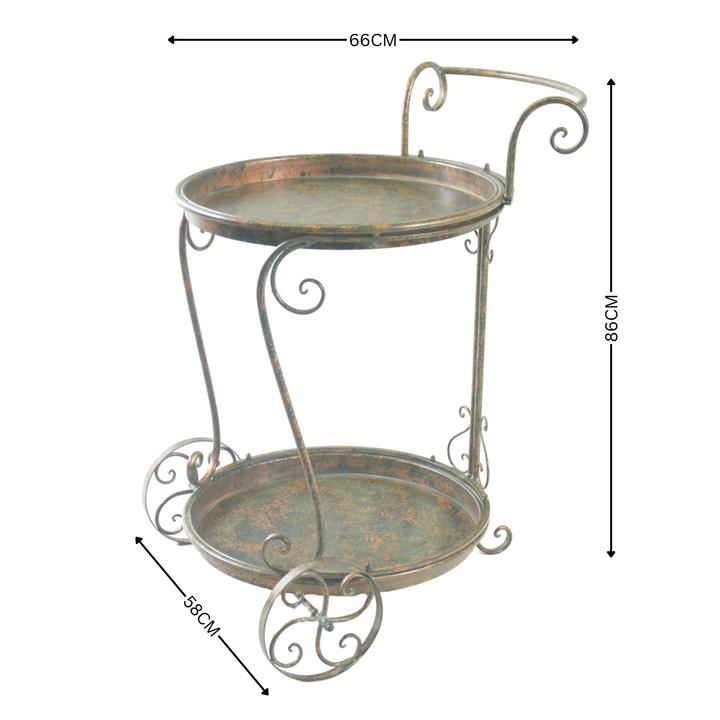 Trolley - Drinks in Antique Verdi Bronze