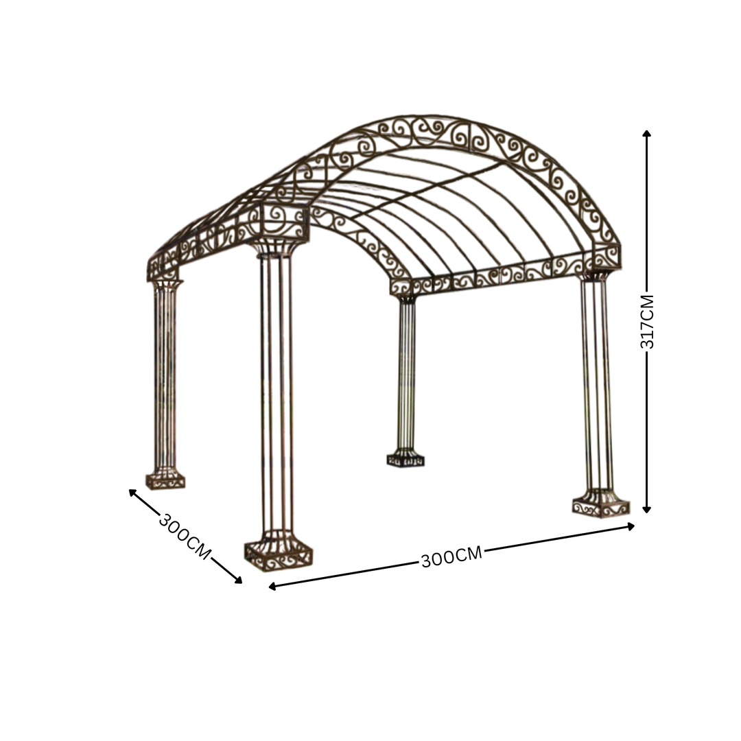 Garden Gazebo - 3m x 3m Rust