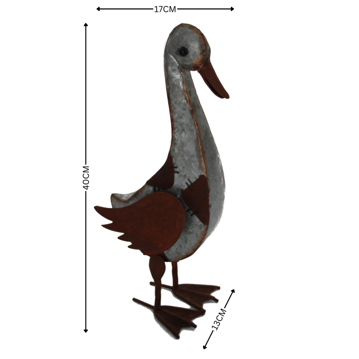 Metal Sculpture - Duck Head Down