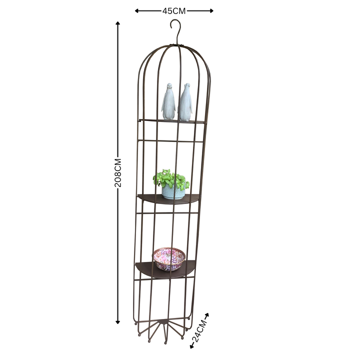 Wall Decor - 3 Shelf Caged