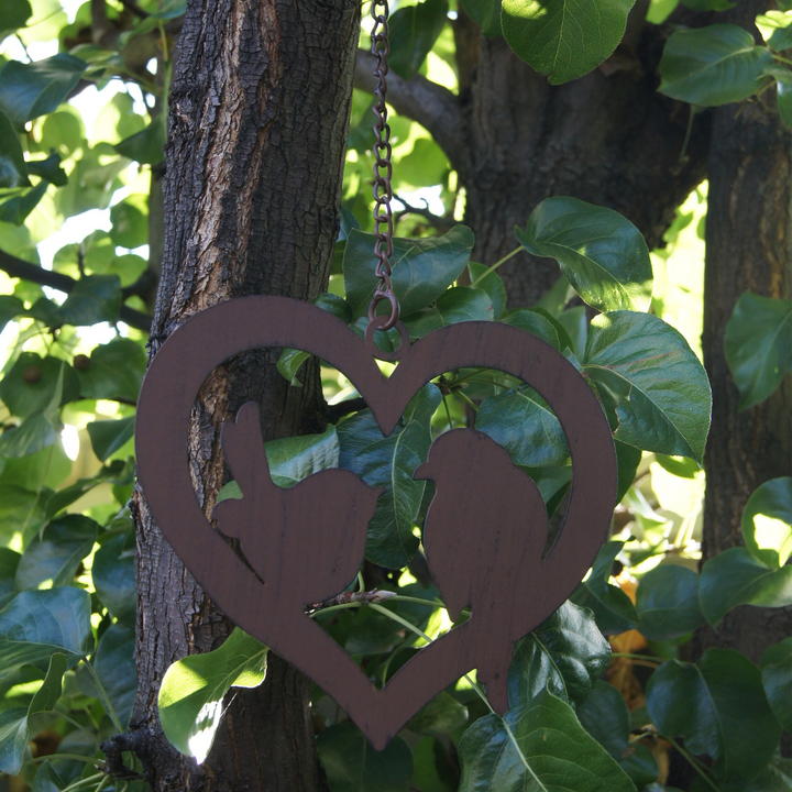 Hanging Heart with 2 Birds