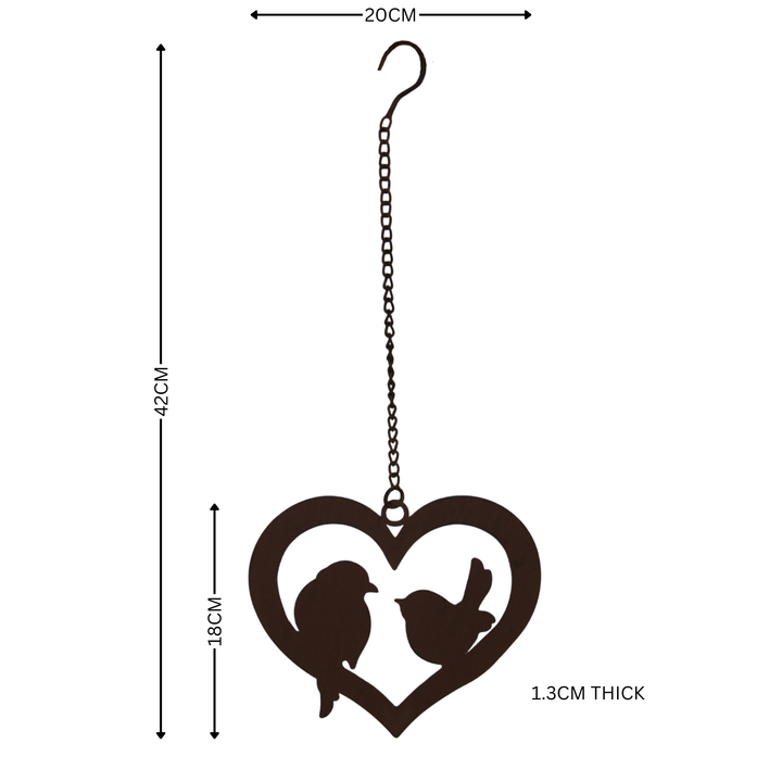 Hanging Heart with 2 Birds