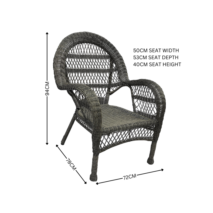 Chairs - Province Grey Poly Wicker