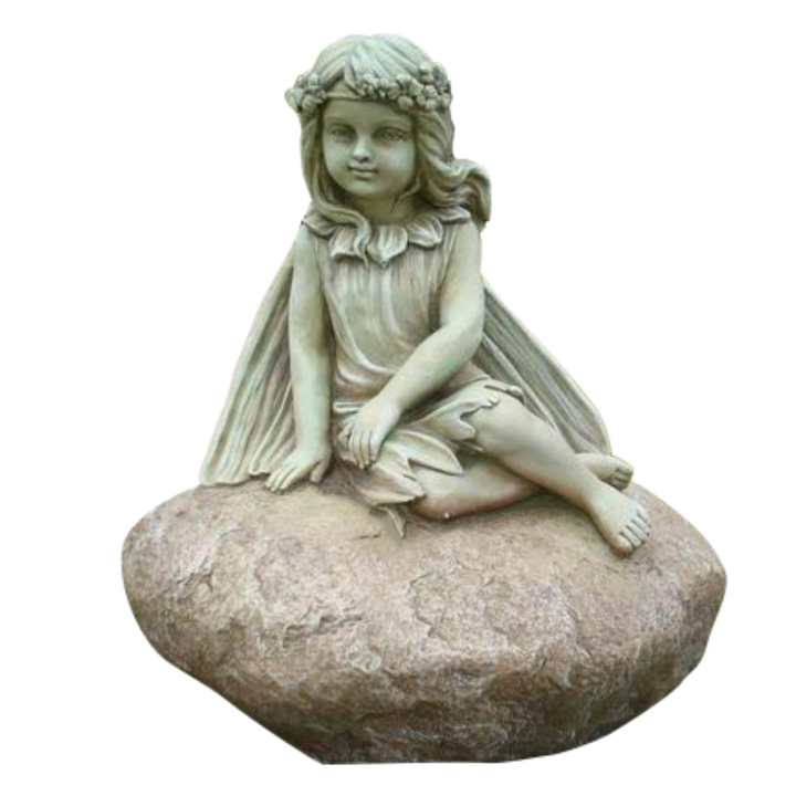 Statue Fairy - Leaning On Rock