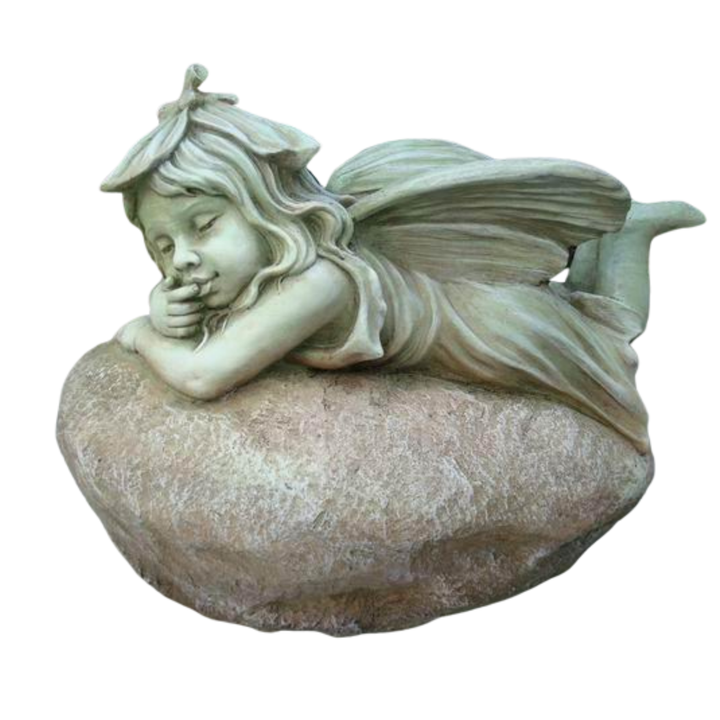 Statue Fairy - Laying on Rock