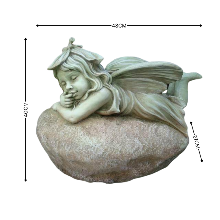 Statue Fairy - Laying on Rock