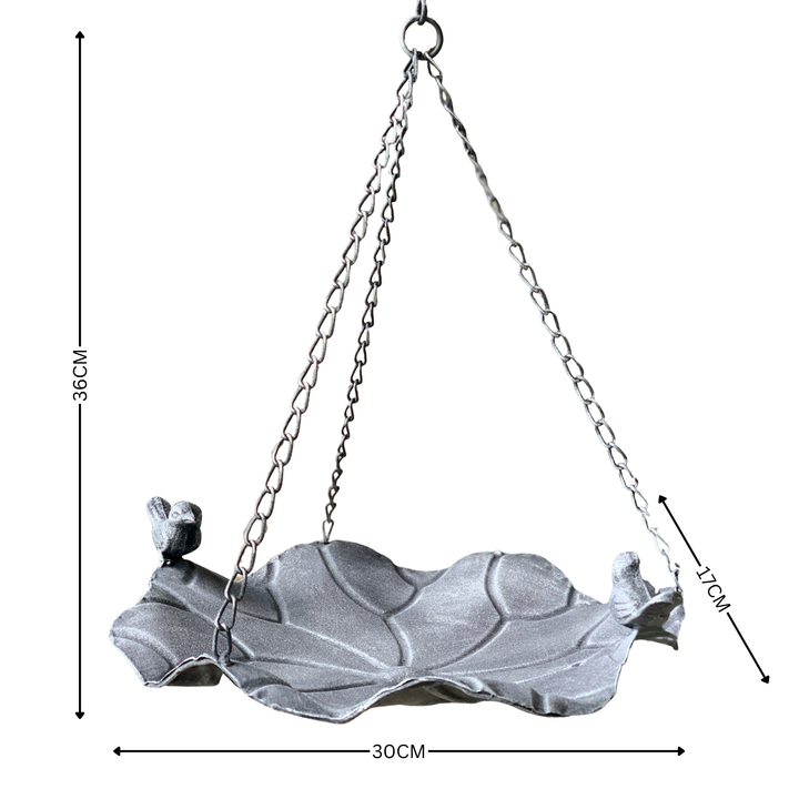 Birdfeeder - Hanging Metal w Chain w Bird