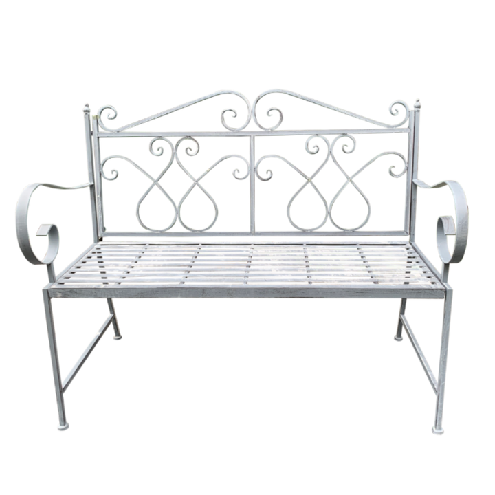 Garden Bench - Seat Zara White Wash Grey