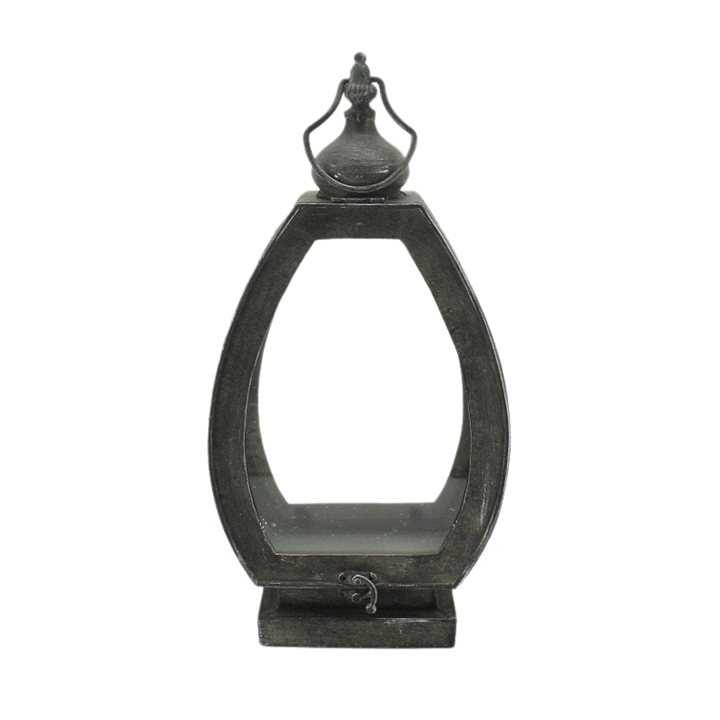 Metal Lantern with Glass - Violet