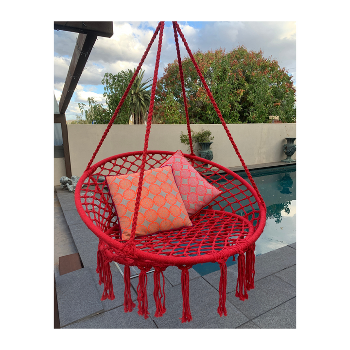 Chairs - Macrame Hanging Raspberry