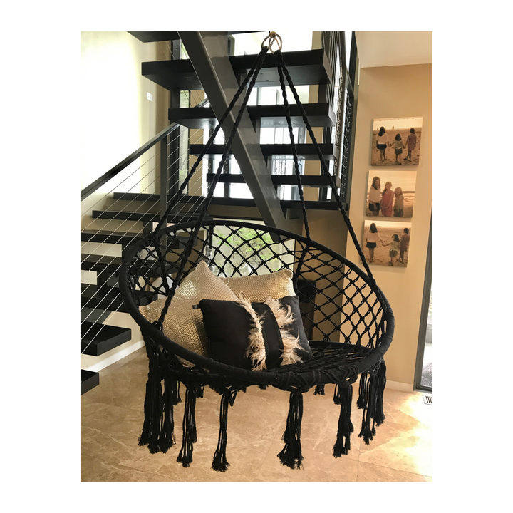 Chairs - Macrame Hanging Black