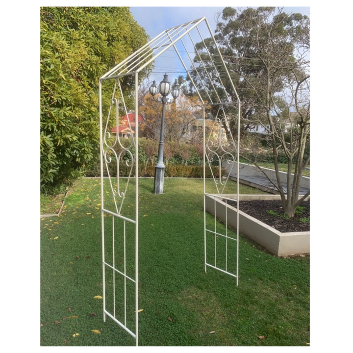 Garden Arch - Pointed Steeple Cream