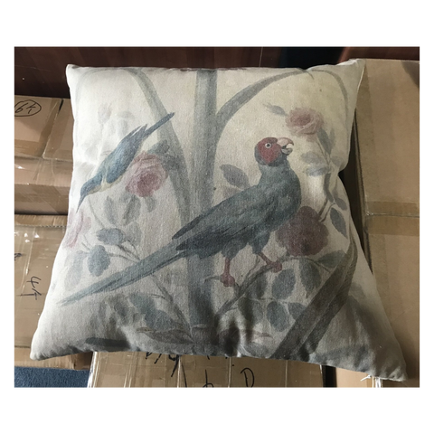 Cushion Filled Print on Fabric Unique Vintage King Parrot Birdlife 45x45cm