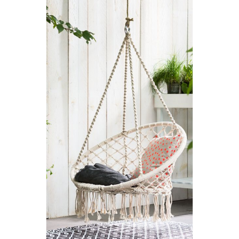 Chair Macrame Hanging White