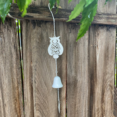 Hanging Bell Owl White